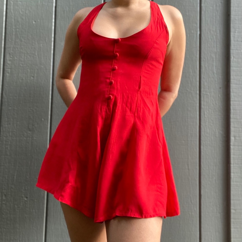Motel Rocks Red Playsuit Romper